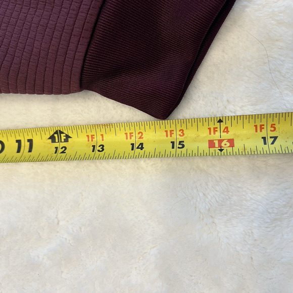 Adidas Women’s The Brand With The 3 Stripes Sweatshirt Burgundy Size Large - Picture 6 of 6